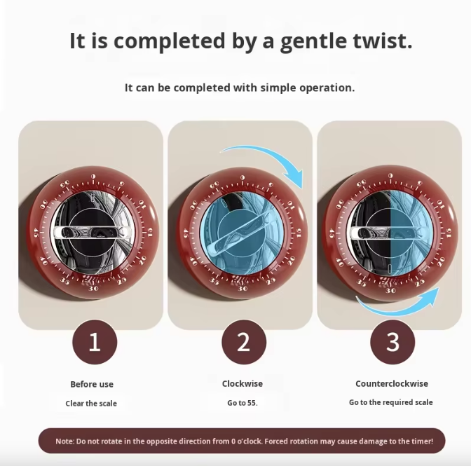 Magnetic Precision Countdown Timer Clear Bell Reminder - product feature