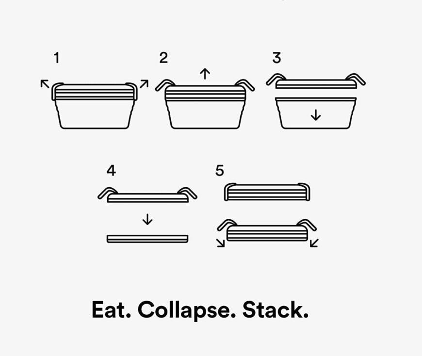 Silicone Collapsible Lunchbox Microwave & Freezer Safe - product feature